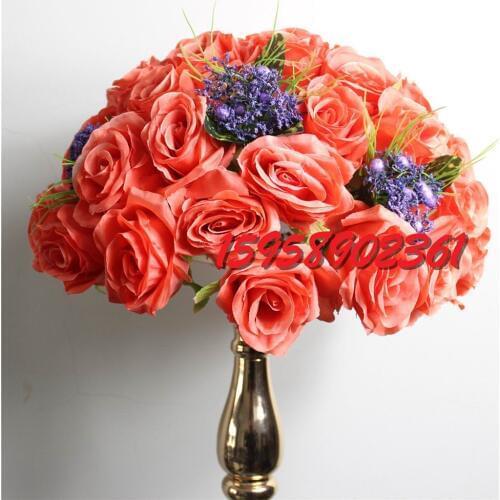 SPR Watermelon red 2016 style 10pcs/lot wedding road lead artificial wedding table flower center flower ball decoration