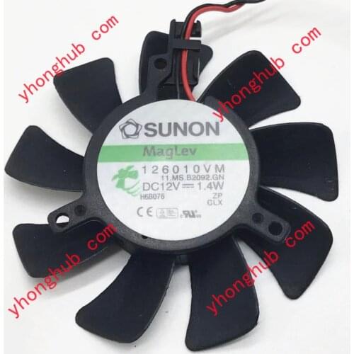 SUNON 126010VM DC 12V 1.4W 2-W Server Cooling Fan