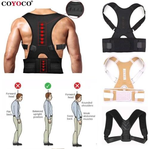 COYOCO Upright Go Posture Trainer Magnetic Spine Protector Shoulder Support Back Belt Adjust Therapy Posture Corrector Support