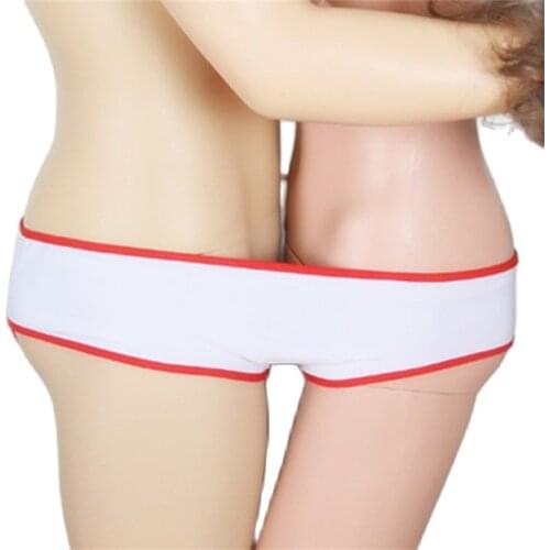 Women Men Couples Wearing Panties Sexy T Pants Lingerie Lovers Erotic Briefs Costumes Porno Hole Underwear Double Wear hombre