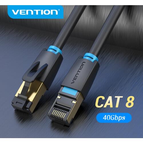 Vention Cat8 Ethernet Cable SSTP 40Gbps 2000MHz Cat 8 RJ45 Network Lan Patch Cord for Router Modem Internet RJ 45 Ethernet Cable