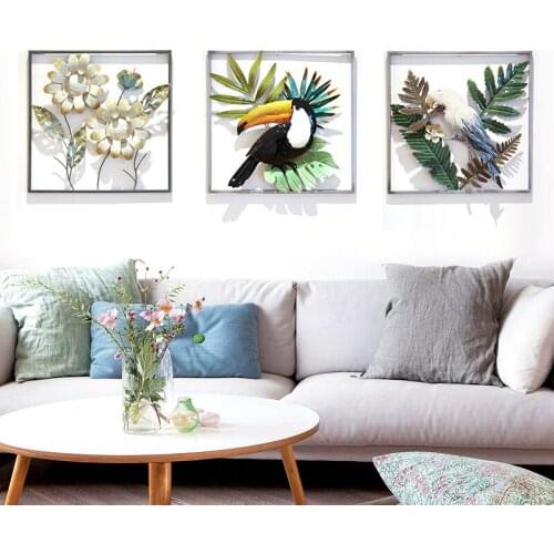 Green Plant Wall Hanging Soft Wrought Iron Porch Wall Decoration Tea Room Office Background Wall Hangings