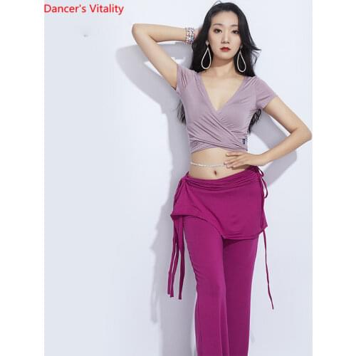 Belly Dance Practice Training Clothes Women Adult Elegant Sexy Top or or belt or Long pants Oriental Dancing Competition belt
