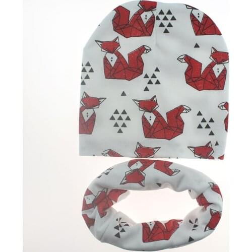 1 Set Winter Autumn Crochet Baby Hat Beanie Girl Boy Cap Cotton Scarf Animal Infant Kids toddlers Children Snood Soft Warm New