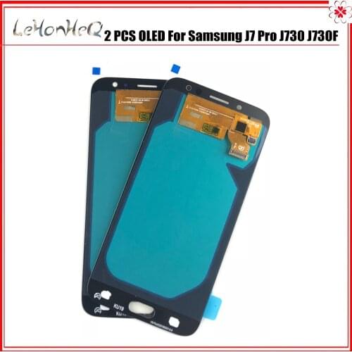 2 Piece/lot LCD OLED For Samsung Galaxy J7 Pro 2017 J730 J730F LCD Display Touch screen Digitizer For Samsung J7 2017 J730 LCD