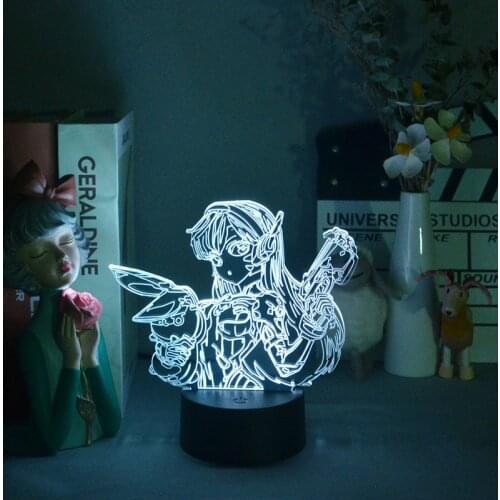 3d Nightlight Table Lamp Anime Game Overwatch DVA Boys Girls Cool Kids Bedroom Decor Manga Gift Decoration