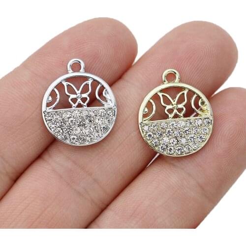 JAKONGO Silver Plated Peace Sign Charms Pendants for Jewelry Making Bracelet DIY Accessories 24x20mm 10pcs