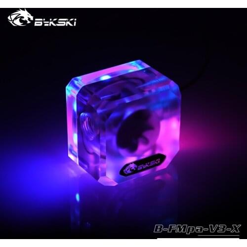 Bykski Acrylic Flow Meter G1/4 Thread Water Cooling System Coolant Filter Indicat Computer Cooler Fittings 3-Way holes