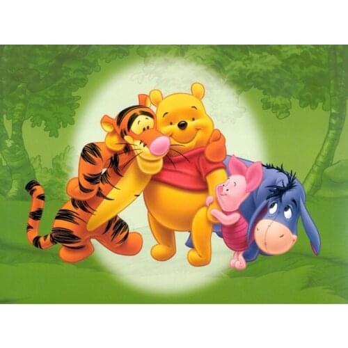 Disney 5D DIY Diamond Painting Bear Diamond Painting Cross Stitch Cartoon Winnie The Pooh And Tigger Needlework Home Decorative