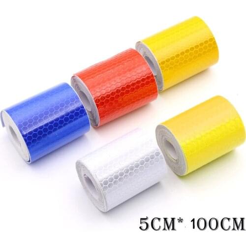 100cmx5cm Car Reflective Strip Stickers Warning Strip-style Decoration Film Safe Motorcycle Baby Car Reflect Safety
