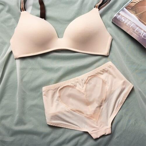 EFIOLY Bra Suit One-piece Underwear Foreign Trade Gathered No Trace Bra Sexy Young Lady Foshan New Light and Thin Steel Ring