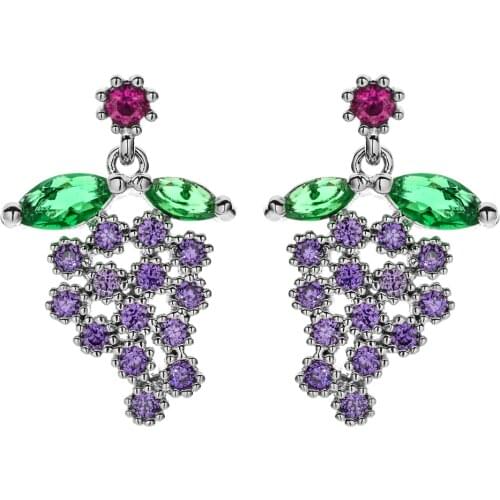 Elegant and charming fashion zircon earrings High quality color wedding party jewelry earrings for women ER-294