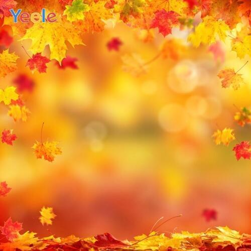 Yeele Autumn Forest Leaves Backdrop Newborn Baby Shower Boy Birthday Party Photography Background For Photo Studio Photophone