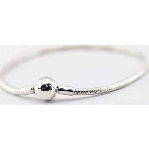 Smooth Moments Bracelet With Signature Clasp Bracelets For Woman DIY Beads & Charms Authentic Silver Fashion Jewelry Bracelets
