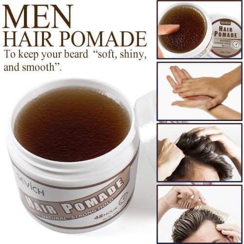 Sevich Hair Pomade Natural Hairstyle Wax for Men Long-lasting Strong Hold Hair Modelling Mud Hair Cream Gel 100g Salon Styling