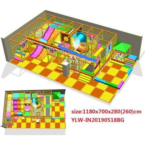 Customized made kids indoor playground soft maze YLW-IN190518BG