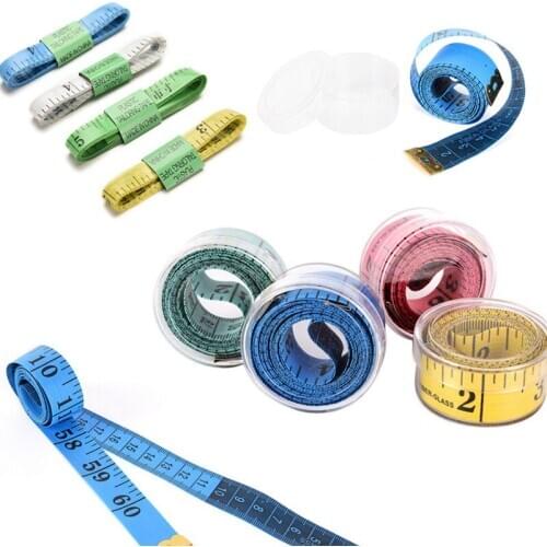 150cm/60" Body Measuring Ruler Sewing Tailor Tape Measure Soft Flat Sewing Ruler Meter Sewing Measuring Tape Random Color