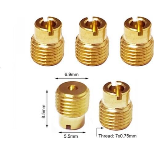 5pcs/set 7mm Carburetor Slow Air Jet Main Jet 7x0.75mm For Kawasaki Keihin FCR CVK Primary WH100T SCR-100CC
