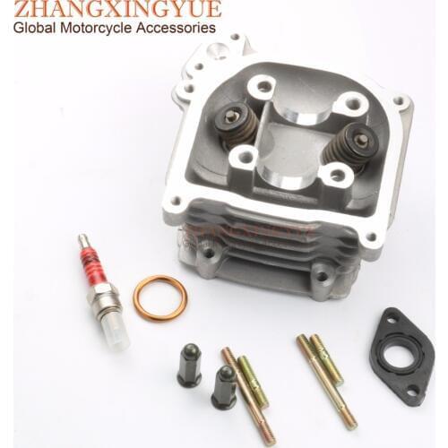 39mm-52mm EGR Cylinder Head Kit & A7TC Spark Plug for Flex Tech Riva 50 Speedy RC 50 Venus 50 TVZ 50 YY50QT-14 139QMB GY6 50cc
