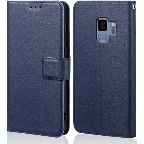 Leather Wallet Case For Samsung Galaxy S9 G9600 Flip Phone case for Galaxy S9 Plus G9650 + card slot for samsung galaxy s9+ case