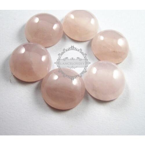 14mm round pink quartz ring earrings cabochon settings speical cabs jewelry findings supplies 4110026_2