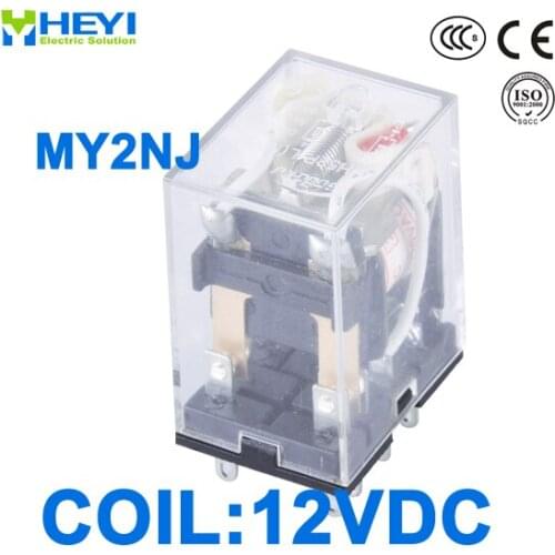 MY2NJ 12V DC coil 8Pin LED Indicator Power Relay HH52P General purpose relay