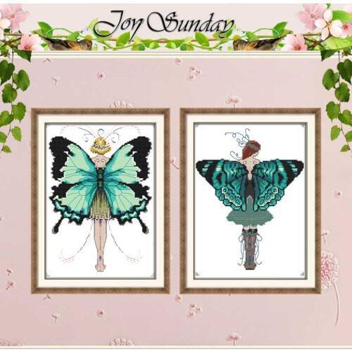 The butterfly fairy counted Cross Stitch 11CT 14CT Cross Stitch Set Wholesale DIY Chinese Cross-stitch Kit Embroidery Needlework