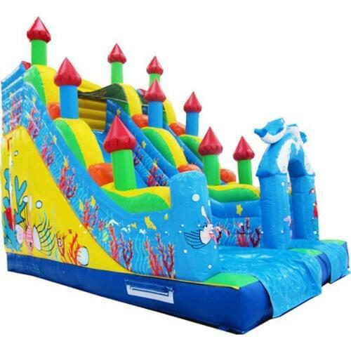 Customized inflatable amusement park inflatable castle slide giant inflatable slide
