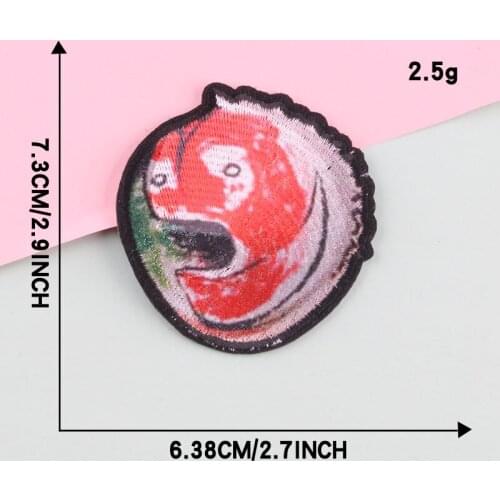 Freak Embroidery Cloth Stickers Iron on Creative Embroidered Rabbit Patches Thermo Adhesive Appliques Fat Cat DIY Clothes Patch