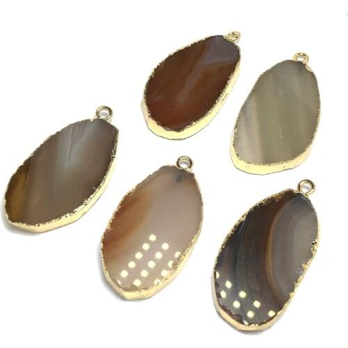 Natural Stone Pendants Water Drop Shape Natural Agates Pendants for Jewelry Making Chakra Pendants Stainless Steel Necklace