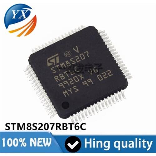 New original STM8S207RBT6C LQFP64 STMicroelectronics MCU electronic components distribution list