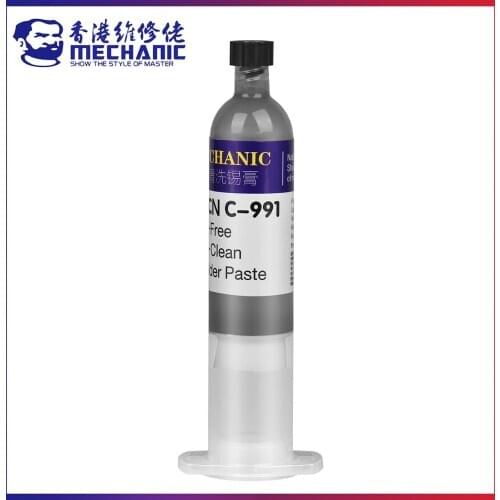 MECHANIC Original C991 Lead-Free Solder Tin Paste 183C Melting Point Sn63/Bi35/Ag1 Welding Flux Cream BGA LED Rework Repair Tool