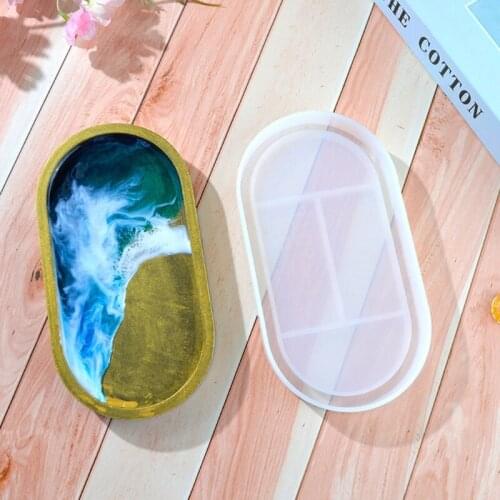 R58E Oval Tray Mold Epoxy Mold Silicone Resin Mold Jewerly Plate Dish Casting Mold