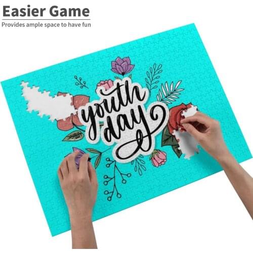 International Youth Day 2020 Jigsaw Puzzle 500 Pieces Puzzle Game Wooden Educational Toys Youth Day Happy International Youth