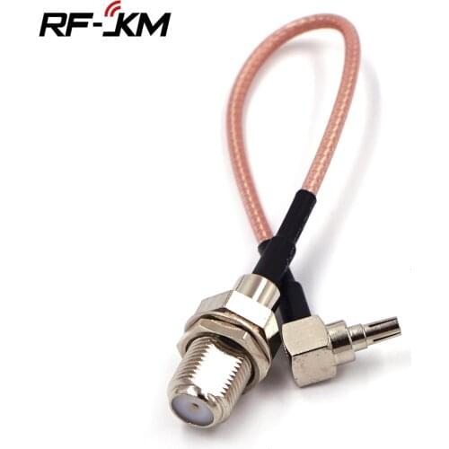 10pcs/lot CRC9 Male to F Female Nut Bulkhead RG316 RF Pigtail Jumper Cable For Huawei Modem 15cm