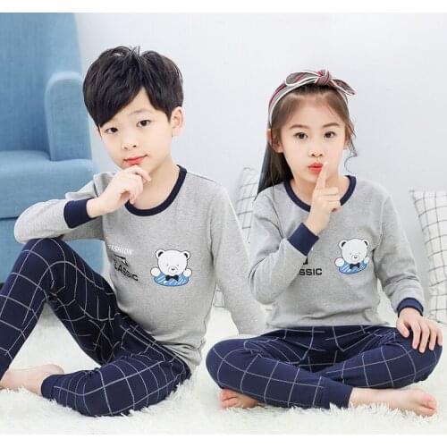 Pijama Kigurumi Boys 2pcs Long Sleeve Cotton Printed Pajamas Sets Boy Sets Kids Homewear Night Suit Teens Pajamas 10 11 12 13Y