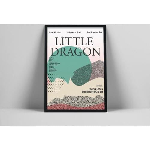 Little Dragon Gig Poster Star Singer Album Pop Music Posters Canvas Painting Club Music Poster Wall Art Living Room Home Decor