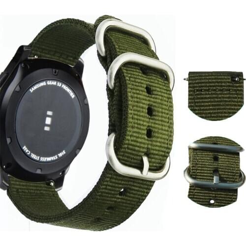 Nato strap for Samsung Galaxy watch 3/46mm/42mm/Active 2 Gear S3 Frontier/S2 18mm/20mm/22mm bracelet Huawei GT-2-2e-pro 46 band