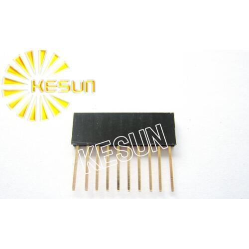 FREE SHIPPING 100PCS 2.54MM 10Pin 11MM Long Needle Female Pin Header Strip Stackable Header