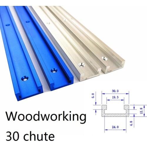 Aluminium Alloy T-track Slot Miter Track Jig Fixture for Router Table Bandsaws Woodworking DIY Tool Length 300/400/500/600/800MM