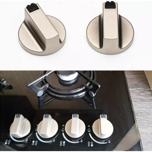 2 PCS Universal Metal Rotary Switch Control Knobs 6mm / 8mm Replacement Accessory For Household Kitchen Cooker Gas Stove Oven