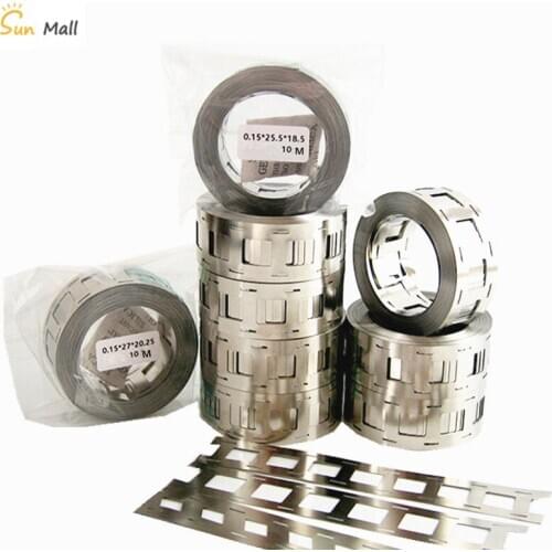 10M High-quality nickel sheet nickel-plated steel strip double 18650 power battery connecting sheet nickel strip punching strip