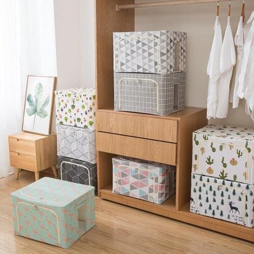 Large Capacity Storage Boxes With Lids Folding Storage Box Organizer Closet Organizer Clothes Quilts Toys Sundries Organizer Box
