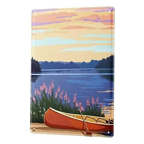 Bernice Tin Sign Nostalgic Canoe Farmhouse Decor Home Decor Rustic Home Decor Car Decor Decorations for Room Metal Decor
