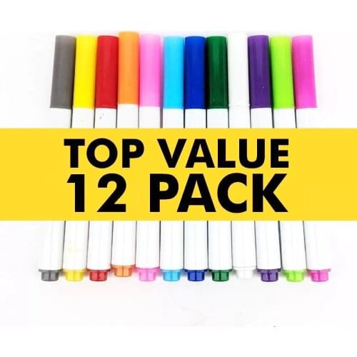 Liquid Chalk Marker Bullet Tip Marker, Pen, Texter - Value 12 Pack
