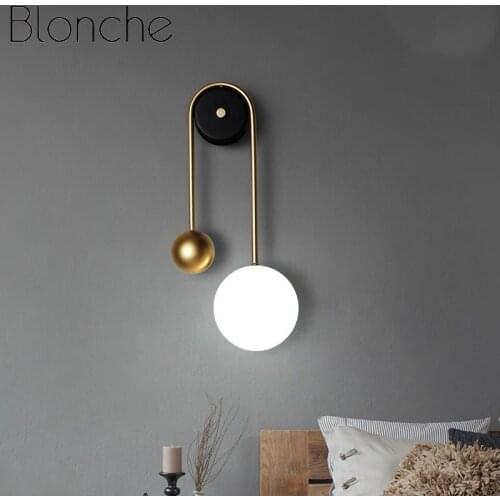 Golden Copper Lamp Nordic Bedside Wall Bathroom Mirror Front Lamp Creative Wall Lamp LED 3 Lamp Dimming Aisle Hotel Study Room