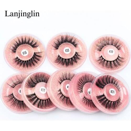 1 Pair Mink Eyelashes 100% Cruelty free Handmade 3D Mink Lashes Full Strip Lashes Soft False Eyelashes Makeup Extension Lashes