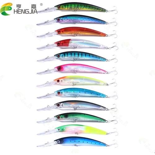 12PCS Laser 17cm 23.5g fishing lures hard baitfor choose minnow quality professional minnow depth 2.5M