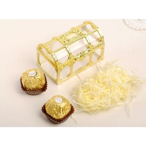 12PCS Party Favor Box Gold Silver Gift Candy Box, Wedding Decoration for Wedding Party Decoration Easter