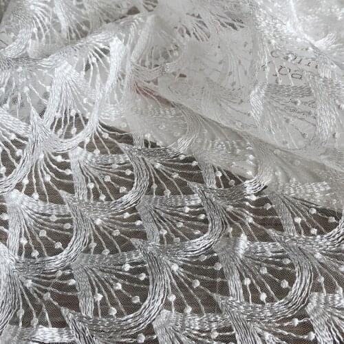 140*100cm white Wedding bridal Dress Applique DIY Bridal Headdress scarf veil Embroidered Lace Fabric Patch curtain cover